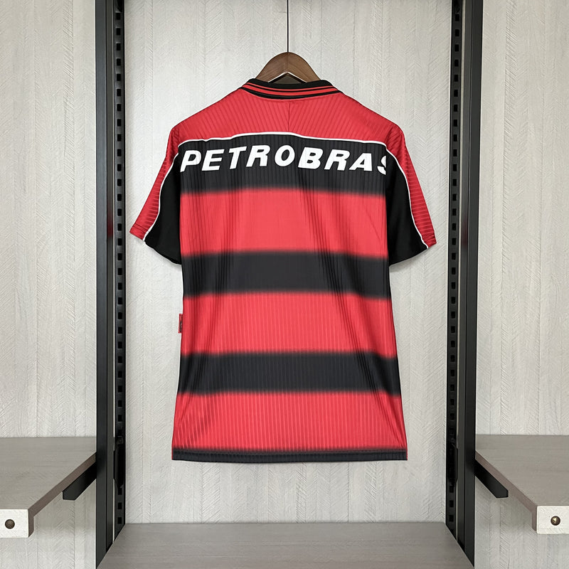 Camisa Flamengo Home Retro 1997 Torcedor Umbro  Masculina - Vermelho e Preto