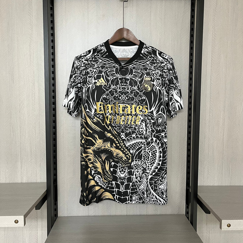 Camisa Real Madrid Edição Dragão 23/24 Torcedor Adidas Masculino - Cinza