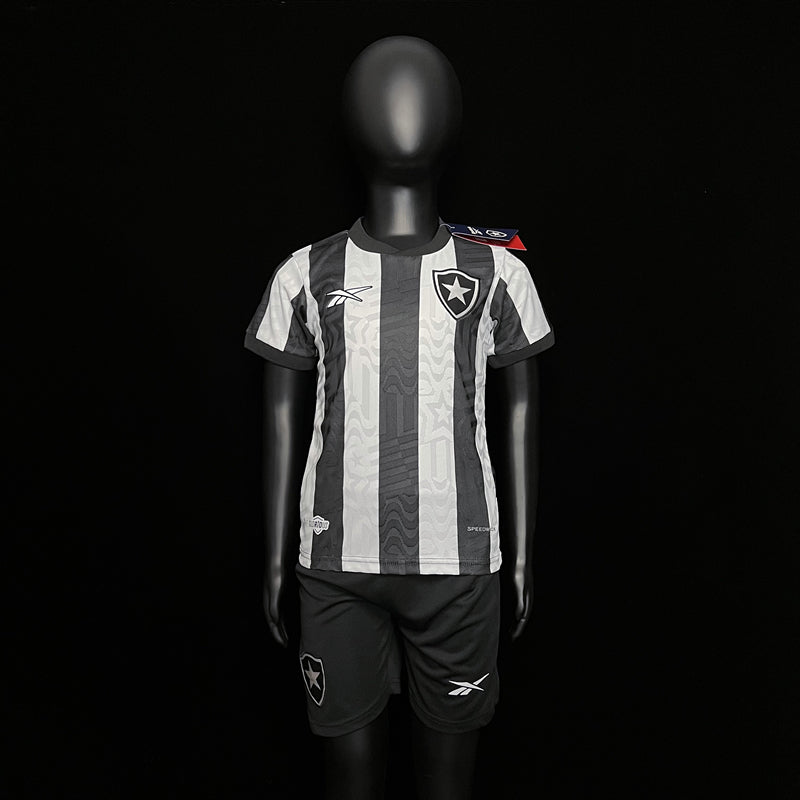 Kit Infantil Botafogo Home 23/24 Unissex - Preta e Branca