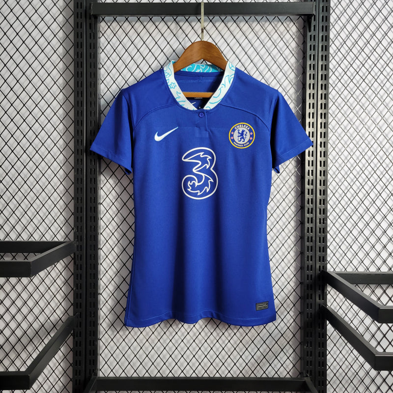 Camisa Chelsea Home 22/23 Torcedor Nike Feminina - Azul