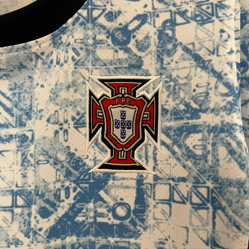 Camisa Portugal Away 24/25 Torcedor Nike Feminina - Branca e Azul