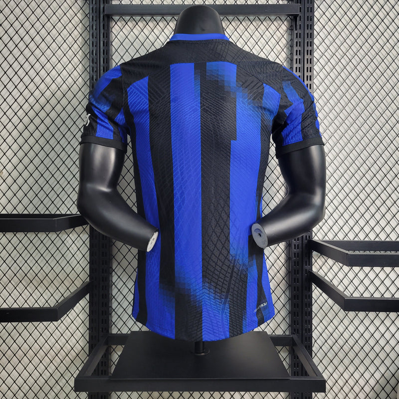 Camisa Inter de Milão Home 23/24 Jogador Nike Masculina - Azul e Preto