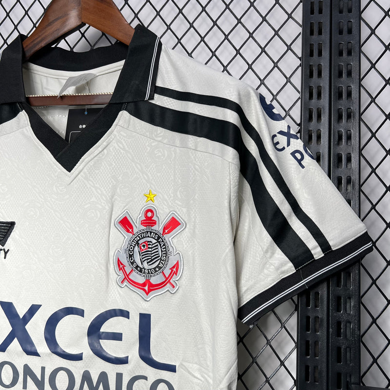 Camisa Corinthians Retro Home 1998 Torcedor Penalty Masculina - Branca