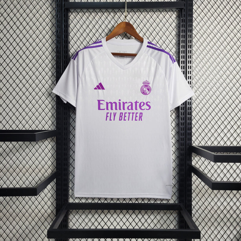 Camisa Real Madrid Goleiro 23/24 Torcedor Adidas Masculina - Branca