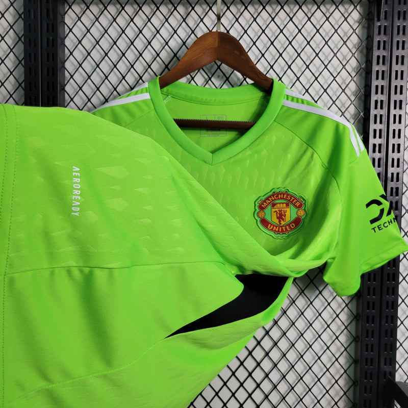 Camisa Manchester United Goleiro 23/24 Torcedor Adidas Masculina - Verde