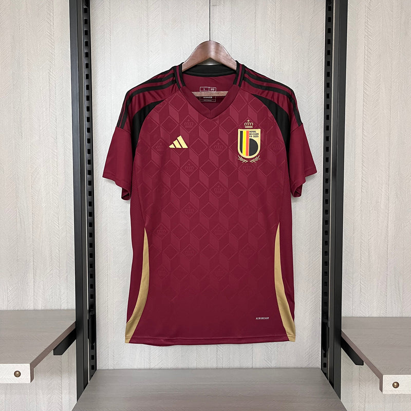 Camisa Bélgica Home 24/25 Torcedor Adidas Masculina - Vinho