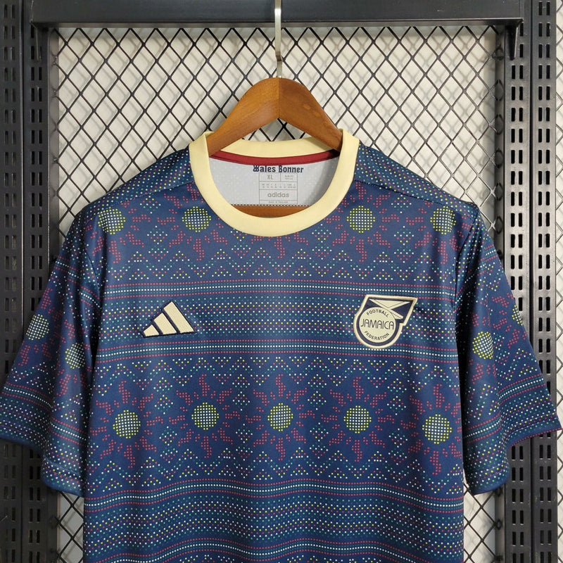 Camisa Jamaica Pré Jogo 23/24 Torcedor Adidas Masculina - Azul