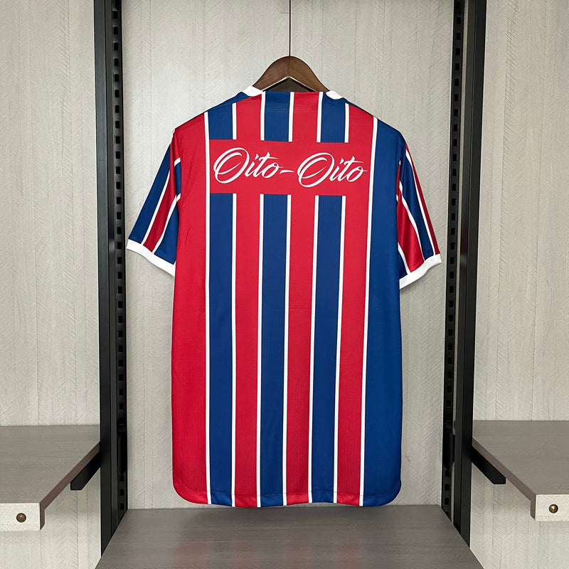 Camisa Bahia Edição Especial Retro 1998 Torcedor Esquadrão Masculina - Vermelho, Azul e Branco