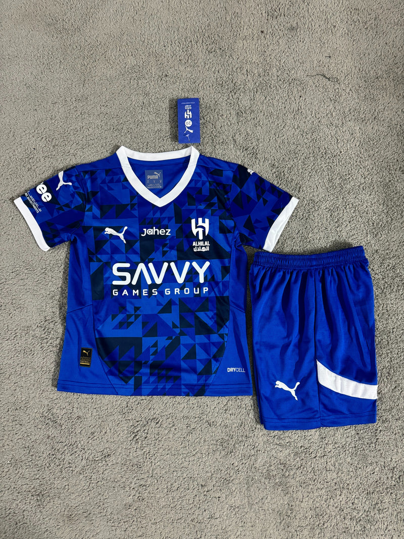 Kit Infantil Al Hilal Home 24/25 Torcedor Puma Masculina - Azul