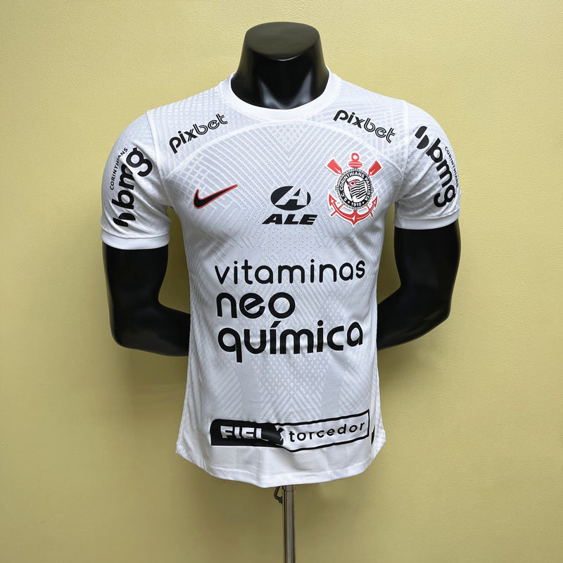 Camisa Corinthians Home Todos os Patrocinadores 23/24 Jogador Nike Masculino - Branco