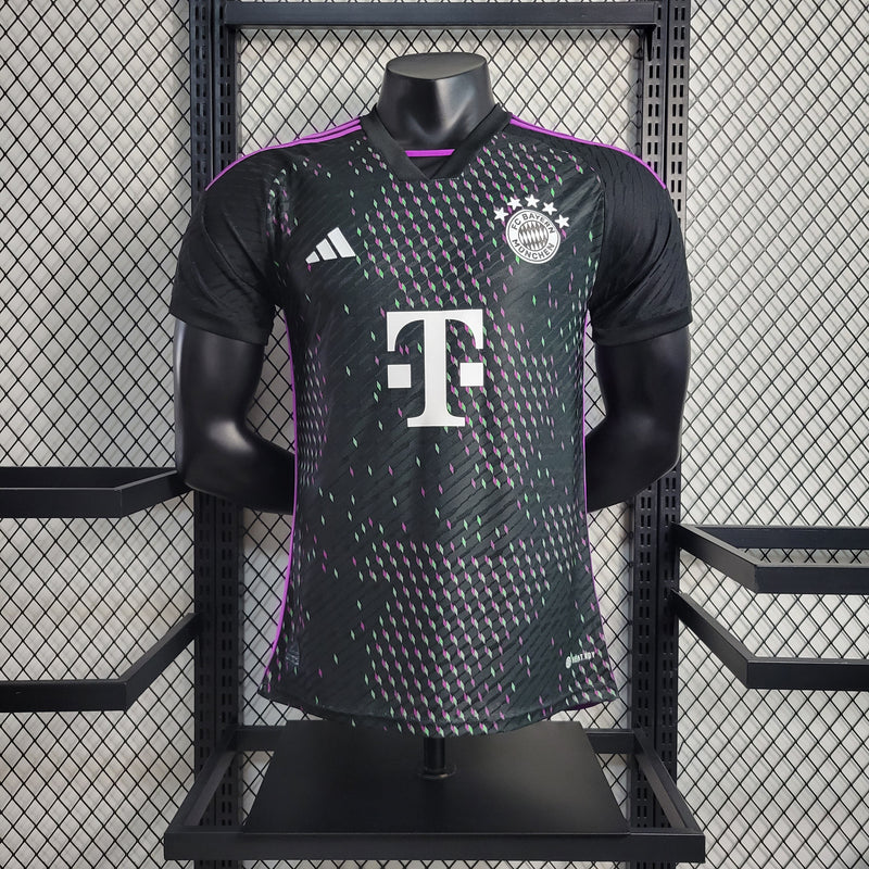 Camisa Bayern De Munique Away 23/24 Jogador Adidas Masculina - Preto e Roxo