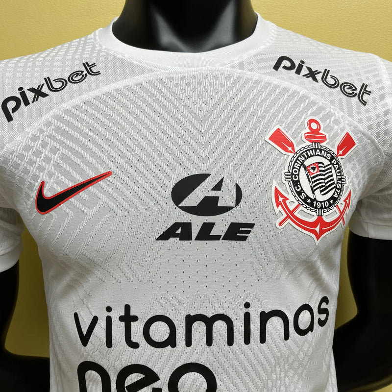 Camisa Corinthians Home Todos os Patrocinadores 23/24 Jogador Nike Masculino - Branco