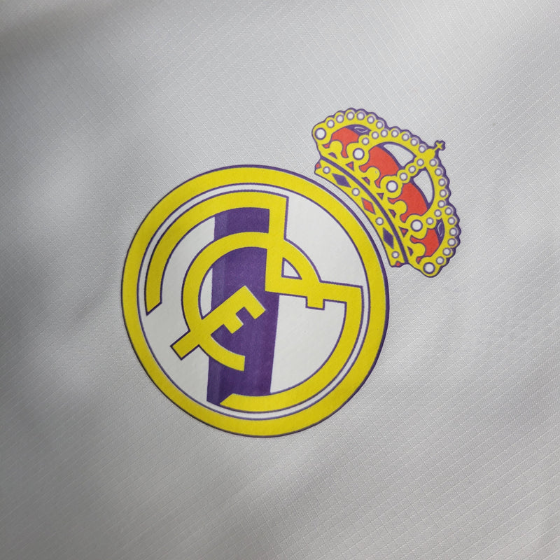 Corta Vento Real Madrid Adidas Unissex - Branco