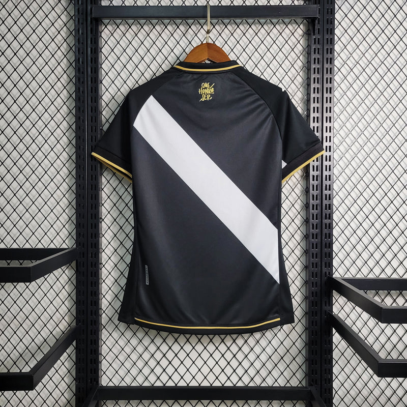 Camisa Vasco Da Gama Home 23/24 Kappa Feminina - Preta