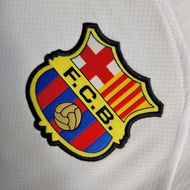 Camisa Barcelona Away Manga Longa 23/24 Torcedor Nike Masculina - Branca