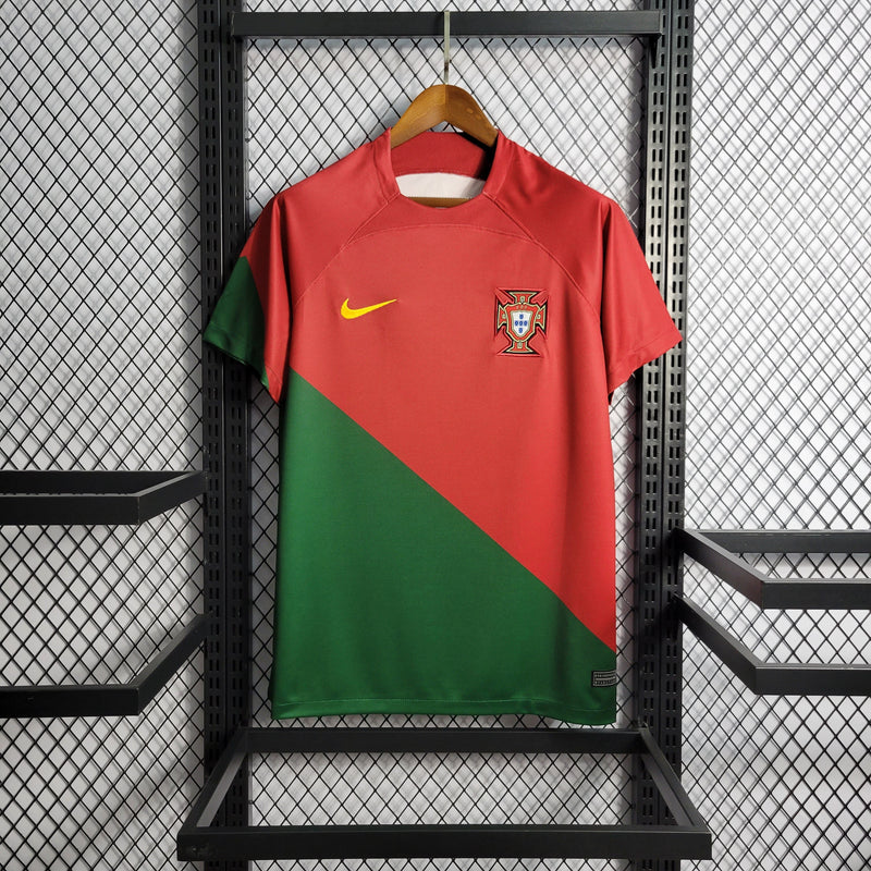 Camisa Portugal Home 22/23 Torcedor Nike Masculina - Vermelha e Verde