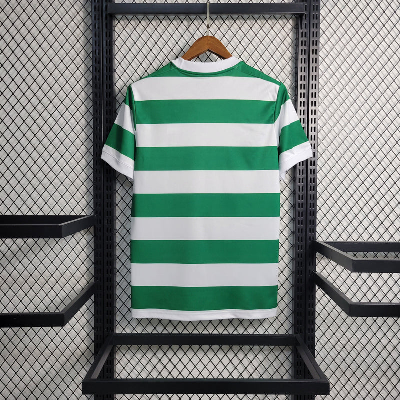 Camisa Celtic Edição Especial 120th 23/24 Torcedor Adidas Masculina - Verde e Branca Listrada