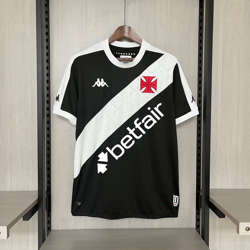 Camisa Vasco da Gama Home 24/25 Kappa Masculina - Preta