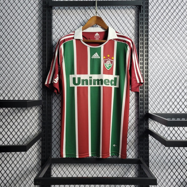 Camisa Fluminense Retrô Home 2008 Adidas Masculina - Vermelho e verde