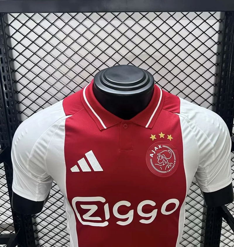 Camisa Ajax Home 24/25 Jogador Adidas Masculina - Vermelho e Branco