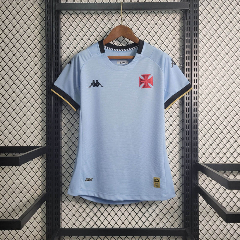 Camisa Vasco Da Gama Goleiro 23/24 Kappa Feminino - Azul Celeste