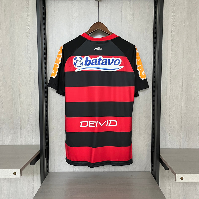 Camisa Flamengo Home Retro 2010 Torcedor Olympikus Masculina - Vermelho e Preto