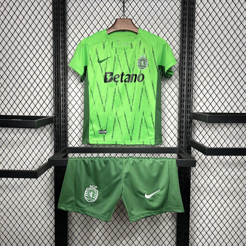 Kit Infantil Sporting Third 24/25 Unissex Nike - Verde Claro