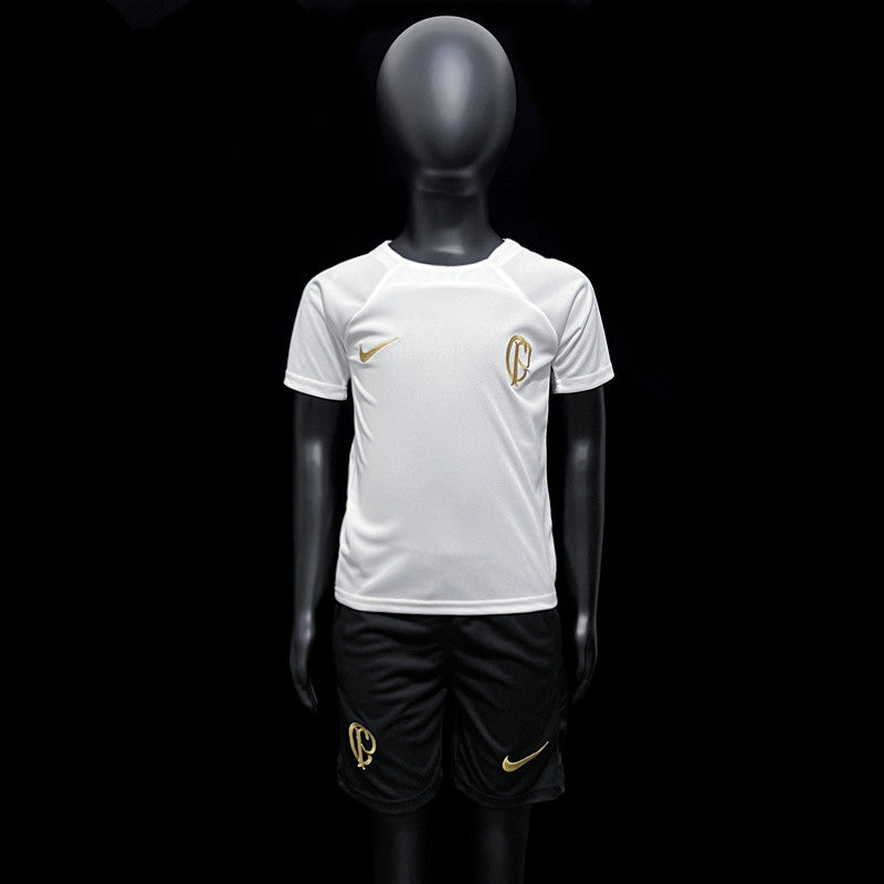 Kit Infantil Corinthians Treino 23/24 Torcedor Nike Masculina - Branco