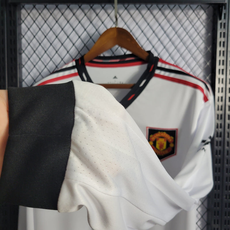 Camisa Manchester United Away Manga Longa 22/23 Torcedor Adidas Masculina - Branca