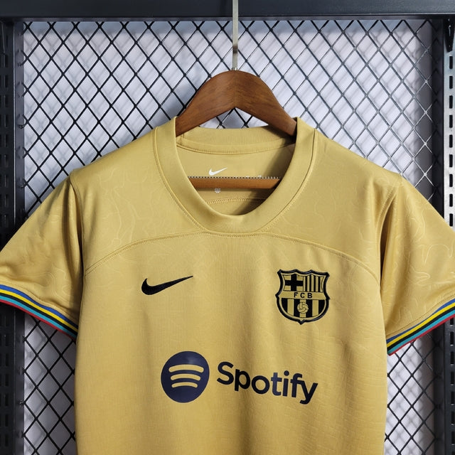 Camisa Barcelona Away 22/23 Torcedor Nike Feminina - Amarelo Dourado