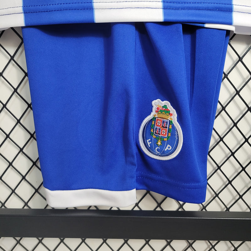 Kit Infantil Porto Home 23/24 Torcedor NB Masculina - Azul e Branca