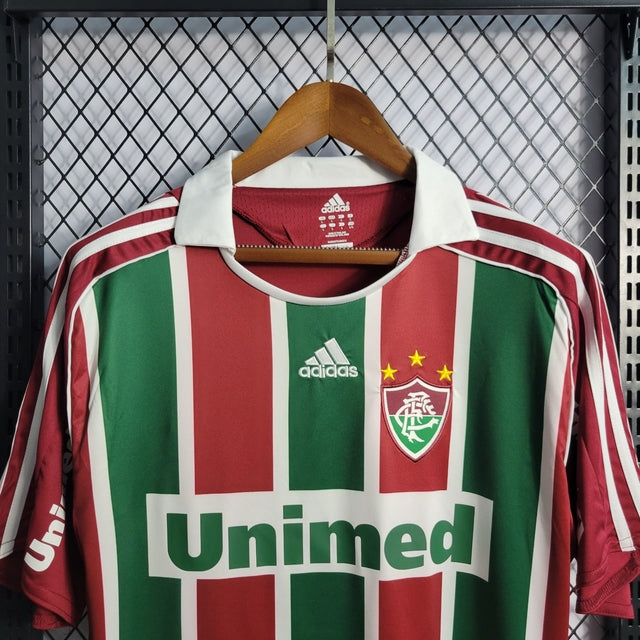 Camisa Fluminense Retrô Home 2008 Adidas Masculina - Vermelho e verde