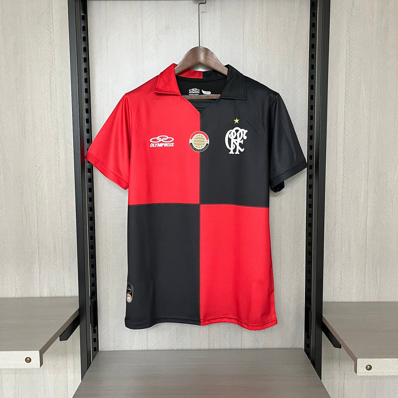 Camisa Flamengo Centenário Retro 2012 Torcedor Olympikus Masculina - Vermelho e Preto