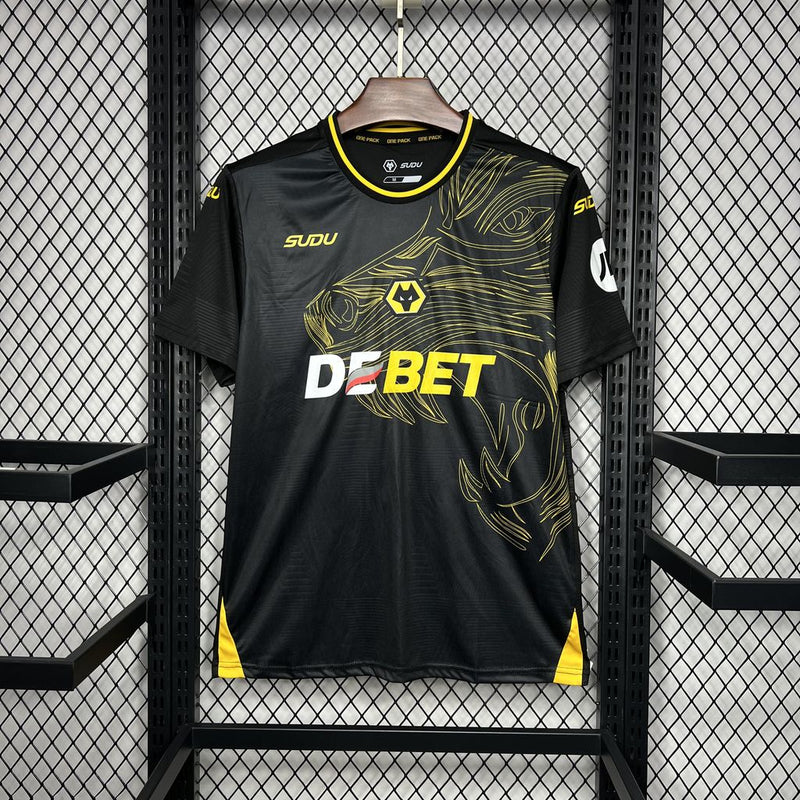 Camisa Wolves Away 24/25 Torcedor Sudu Masculina - Preto