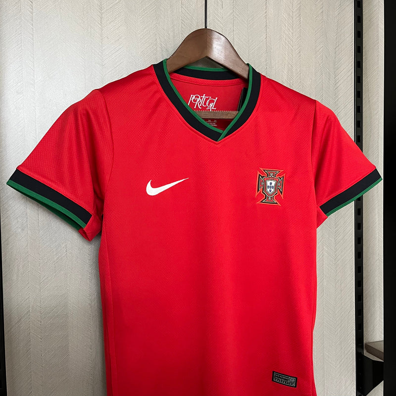 Kit Infantil Portugal Home 24/25 Nike Unissex - Vermelha