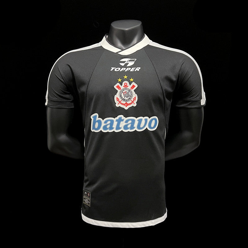 Camisa Corinthians Retro Away 2000 Torcedor Topper Masculina - Preto