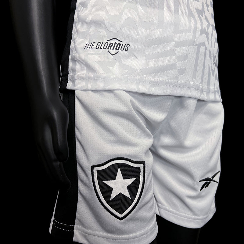 Kit Infantil Botafogo Away 23/24 Unissex - Branca