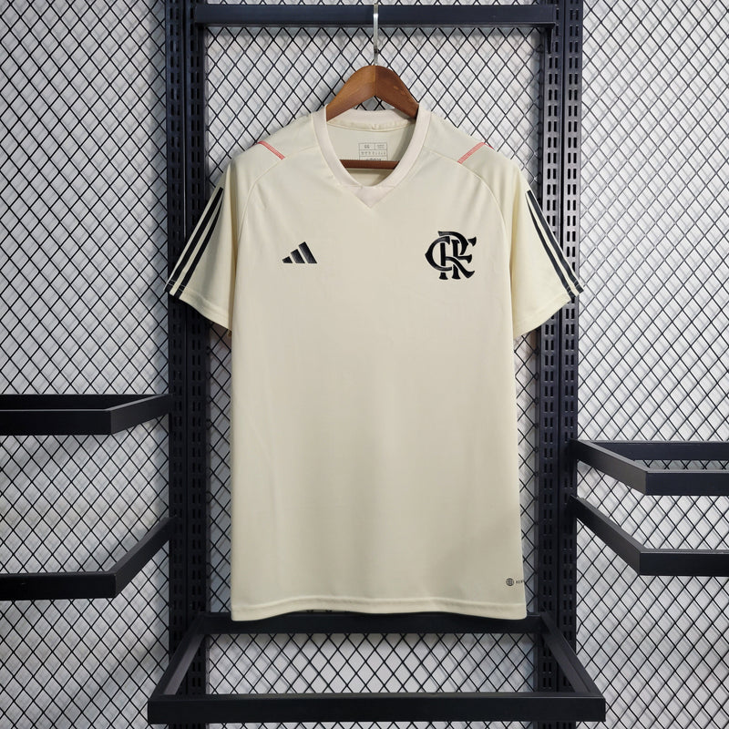 Camisa Flamengo Treino 23/24 Torcedor Adidas Masculina - Bege