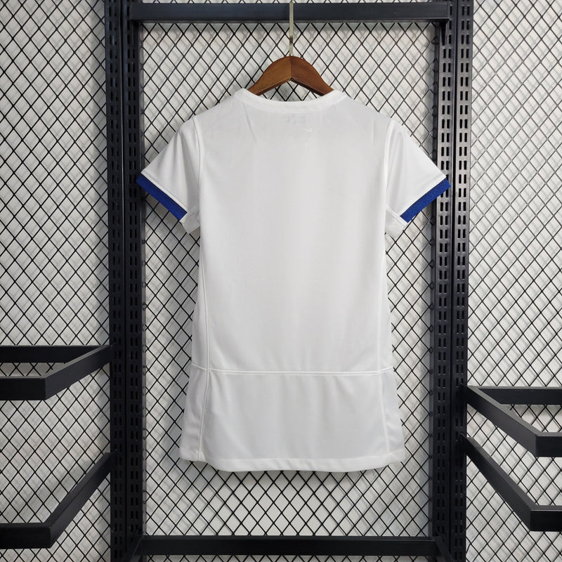 Camisa Inglaterra Feminino Home 23/24 Torcedor Nike Feminina - Branco e Azul