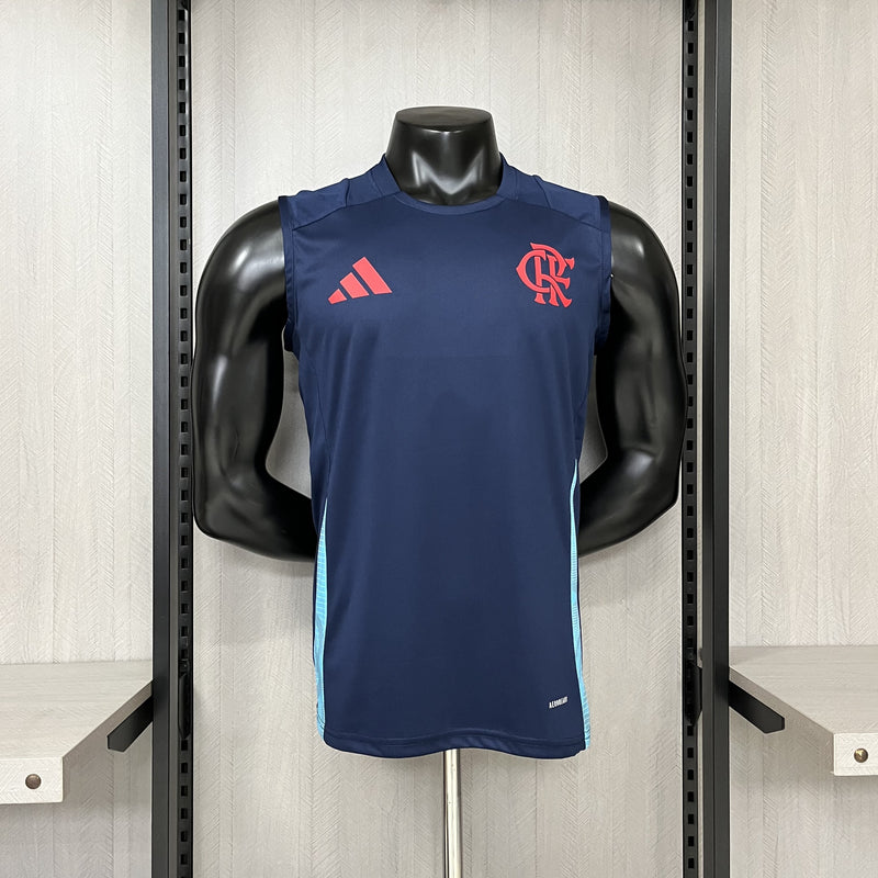 Camisa Flamengo Treino Regata 25/26 Torcedor Adidas Masculina - Azul Escuro