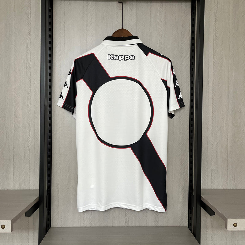 Camisa Vasco Da Gama Away Retrô 1997 Kappa Masculino - Branca e Preta