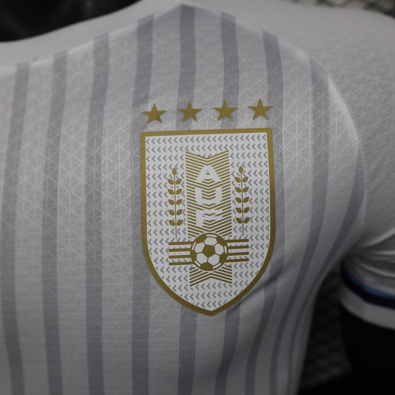 Camisa Uruguai Away 24/25 Jogador Masculina - Branca