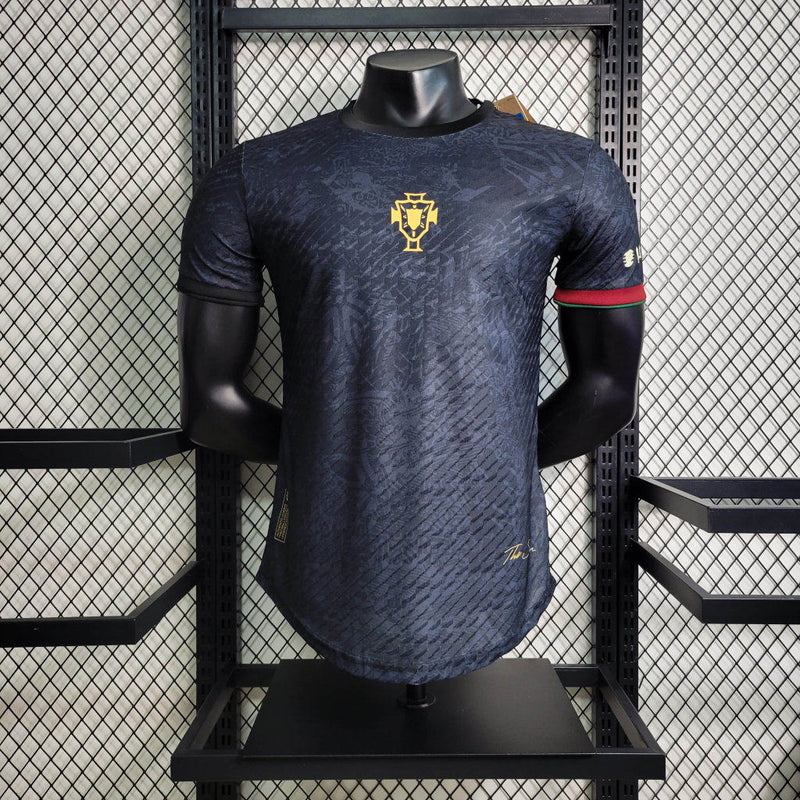 Camisa GOAT CR7 - 7 Versão Jogador Masculina - Preta