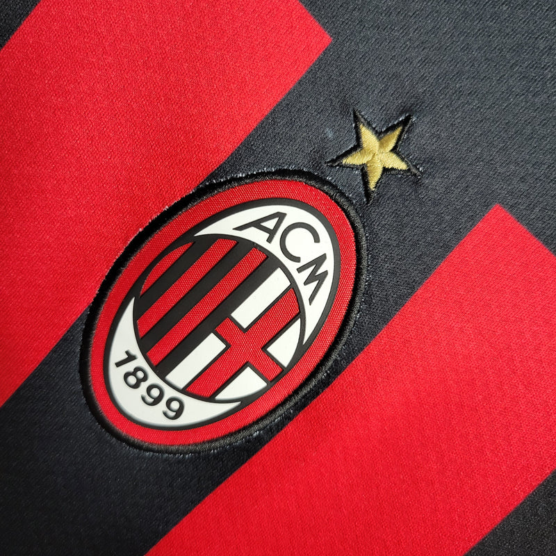 Camisa Milan Home 22/23 Torcedor Puma Masculina - Vermelho e Preto