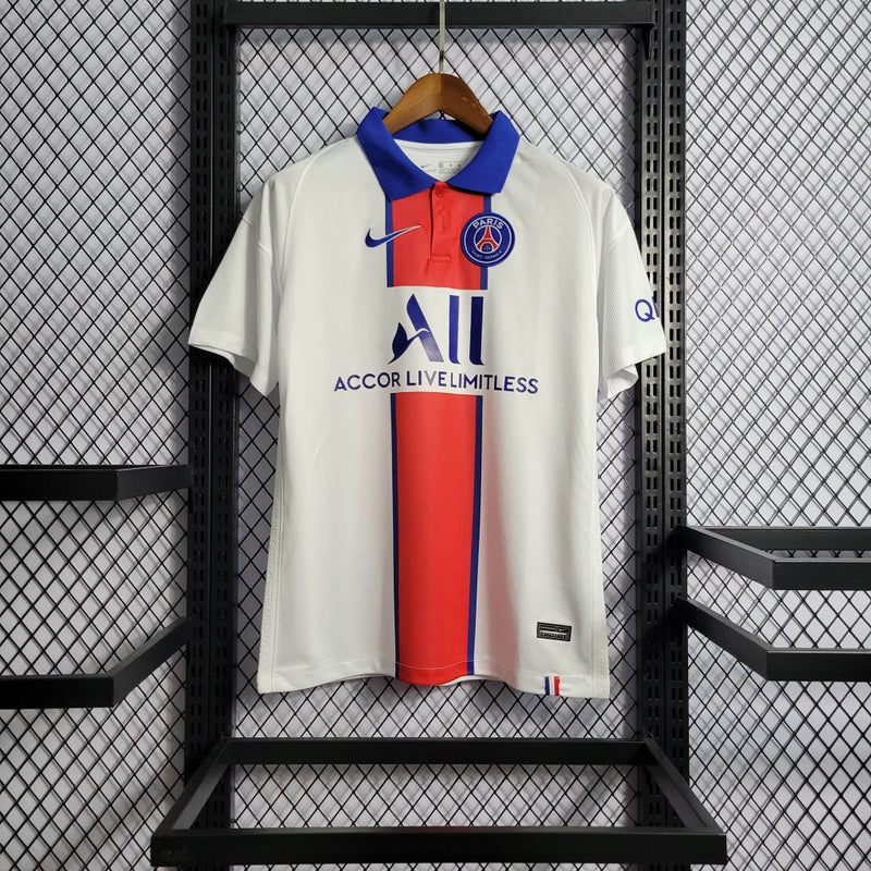 Camisa PSG Away 20/21 Torcedor Jordan Masculina - Branco