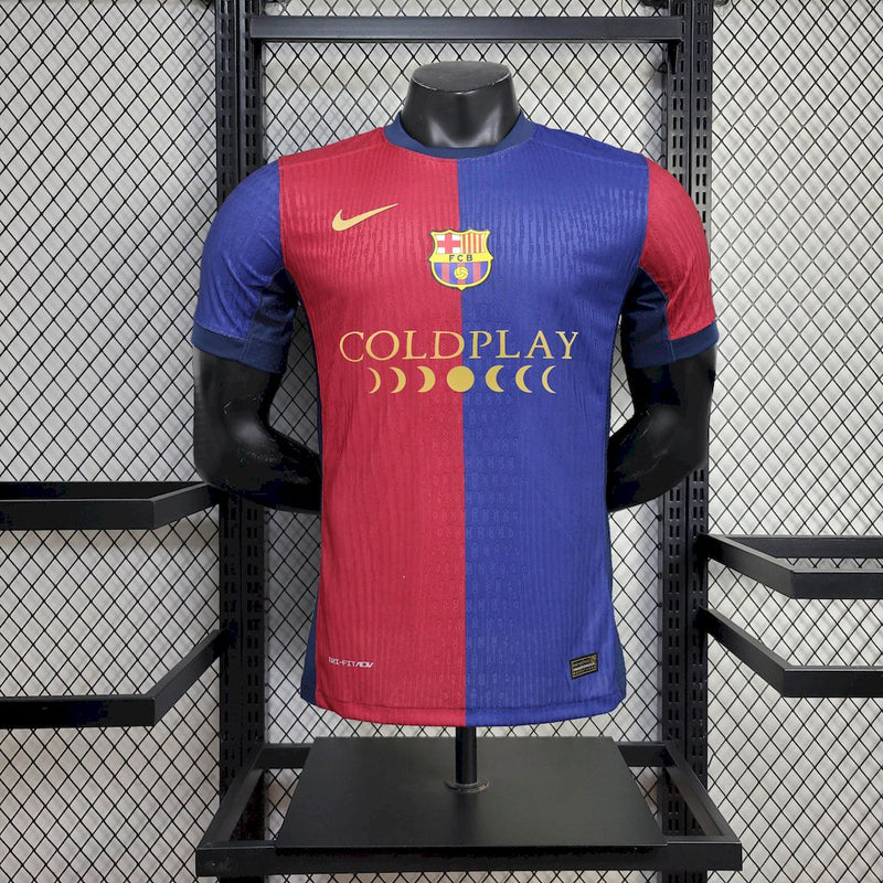 Camisa Barcelona X ColdPlay 23/24 Jogador Nike Masculina - Grená