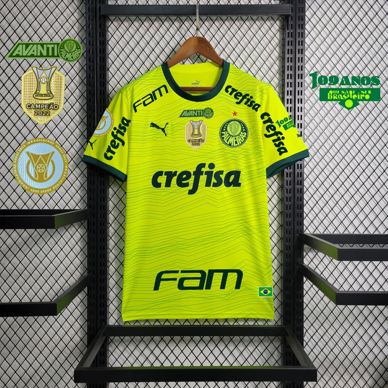 Palmeiras Third 23/24 + PATCHES BRASILEIRÃO 2022/23 + AVANTI E 190th Torcedor Puma Masculino - Verde