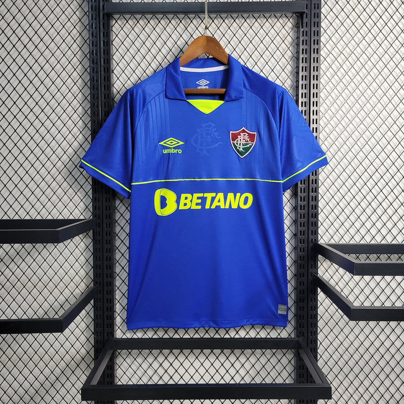 Camisa Fluminense Goleiro 23/24 Torcedor Umbro Masculina - Azul e Verde