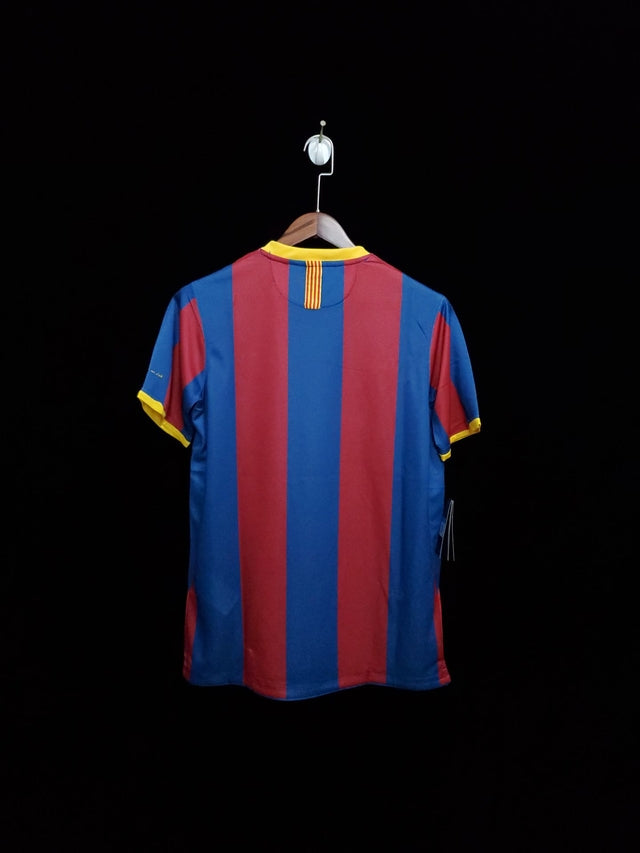 Camisa Barcelona Retrô Home 10/11 Nike Masculina - Azul e Grená