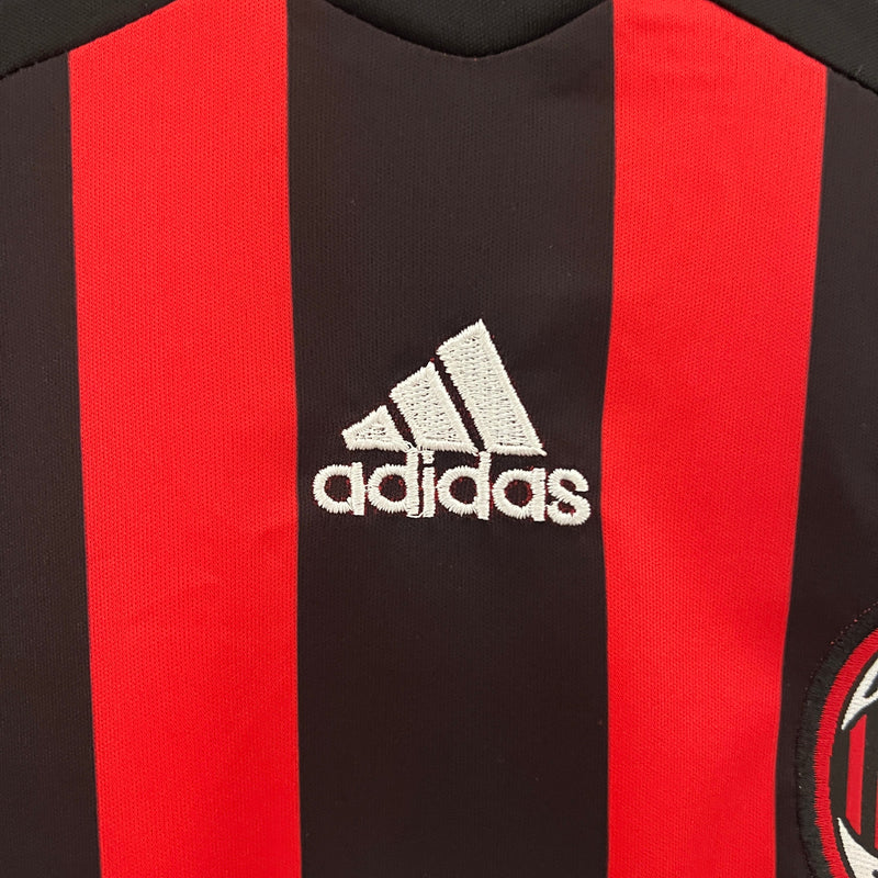 Kit Infantil Milan Home Retrô 2007 Unissex Adidas - Vermelho e Preto